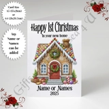 A5 or A4 Personalised Card - Happy 1st.. A5 or A4 Personalised Card - Happy 1st..