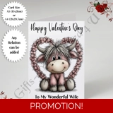 A5 or A4 Personalised Card - Happy Val..
