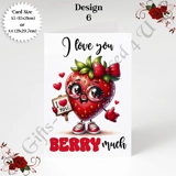 A5 or A4 Greeting Card - Valentine's D..