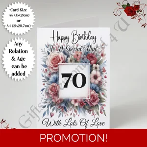 A5 or A4 Personalised Greeting Card - Happy Birthday - Any Age / Relation - D.6