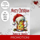 A5 or A4 Personalised Card - Merry Chr.. A5 or A4 Personalised Card - Merry Chr..