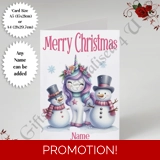 A5 or A4 Personalised Card - Merry Chr..