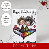 A5 or A4 Personalised Card - Happy Val..