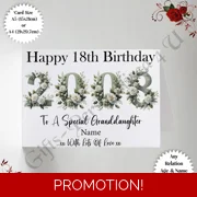 A5 or A4 Personalised Greeting Card - Flowers - Happy Birthday - Any Relation / Age / Name - D.7.1