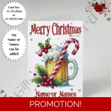 A5 or A4 Personalised Card - Merry Chr.. A5 or A4 Personalised Card - Merry Chr..