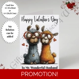 A5 or A4 Personalised Card - Happy Val..