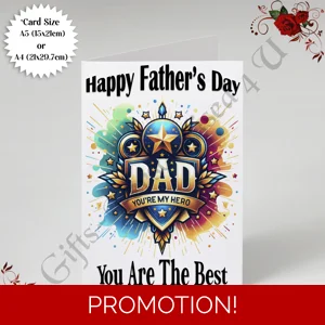 A5 or A4 Designed Greeting Card - Happy Father's Day - Dad - D.8