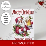 A5 or A4 Personalised Card - Merry Chr.. A5 or A4 Personalised Card - Merry Chr..