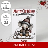 A5 or A4 Personalised Card - Merry Chr.. A5 or A4 Personalised Card - Merry Chr..