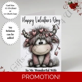 A5 or A4 Personalised Card - Happy Val..