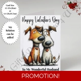 A5 or A4 Personalised Card - Happy Val..