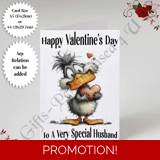 A5 or A4 Personalised Card - Happy Val..