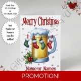 A5 or A4 Personalised Card - Merry Chr..