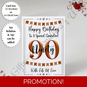 A5 or A4 Personalised Greeting Card - Happy Birthday - Bunting - Any Age / Relation - D.5
