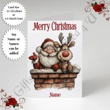 A5 or A4 Personalised Card - Merry Chr.. A5 or A4 Personalised Card - Merry Chr..