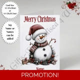 A5 or A4 Personalised Card - Merry Chr.. A5 or A4 Personalised Card - Merry Chr..