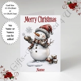 A5 or A4 Personalised Card - Merry Chr.. A5 or A4 Personalised Card - Merry Chr..