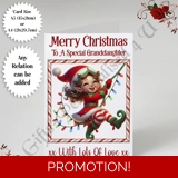 A5 or A4 Personalised Card - Merry Chr.. A5 or A4 Personalised Card - Merry Chr..