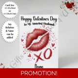 A5 or A4 Personalised Card - Happy Val.. A5 or A4 Personalised Card - Happy Val..