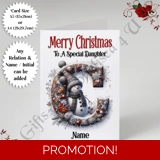A5 or A4 Personalised Card - Merry Chr.. A5 or A4 Personalised Card - Merry Chr..