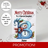 A5 or A4 Personalised Card - Merry Chr.. A5 or A4 Personalised Card - Merry Chr..