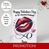A5 or A4 Personalised Card - Happy Val.. A5 or A4 Personalised Card - Happy Val..