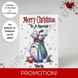 A5 or A4 Personalised Card - Merry Chr..