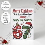 A5 or A4 Personalised Card - Merry Chr..