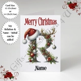 A5 or A4 Personalised Card - Merry Chr..