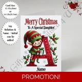 A5 or A4 Personalised Card - Merry Chr.. A5 or A4 Personalised Card - Merry Chr..