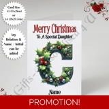 A5 or A4 Personalised Card - Merry Chr.. A5 or A4 Personalised Card - Merry Chr..