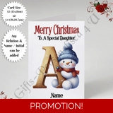 A5 or A4 Personalised Card - Merry Chr.. A5 or A4 Personalised Card - Merry Chr..