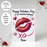 A5 or A4 Personalised Card - Happy Val..