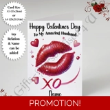 A5 or A4 Personalised Card - Happy Val.. A5 or A4 Personalised Card - Happy Val..