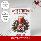 A5 or A4 Personalised Card - Merry Chr..