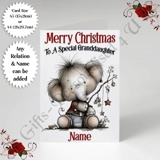 A5 or A4 Personalised Card - Merry Chr..