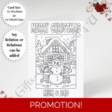 A5 or A4 Personalised Card - Colouring..