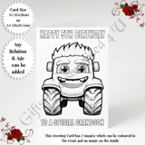A5 or A4 Personalised Card - Colour In..