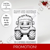 A5 or A4 Personalised Card - Colour In.. A5 or A4 Personalised Card - Colour In..
