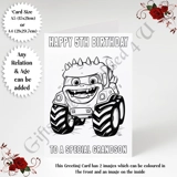 A5 or A4 Personalised Card - Colour In..
