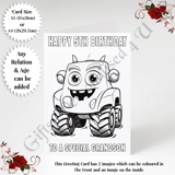 A5 or A4 Personalised Card - Colour In..