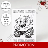 A5 or A4 Personalised Card - Colour In..