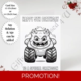 A5 or A4 Personalised Card - Colour In..