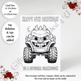 A5 or A4 Personalised Card - Colour In..