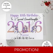 A5 or A4 Personalised Greeting Card - Happy Birthday - Whimsical - Any Relation Name Age - D.1