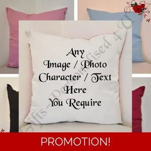Personalised 16″ Cushion - Your Own Design - Any Image/Photo/Text req.