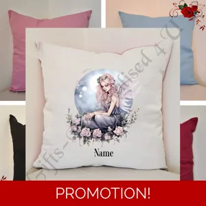 Personalised 16″ Cushion - Gothic Fairy - Name - Design 9