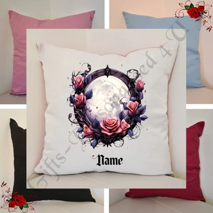 Personalised 16″ Cushion - Gothic - Name - Design 2 Personalised 16″ Cushion - Gothic - Name - Design 2