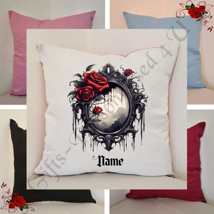Personalised 16″ Cushion - Gothic - Name - Design 3 Personalised 16″ Cushion - Gothic - Name - Design 3