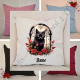 Personalised 16″ Cushion - Gothic - Na..
